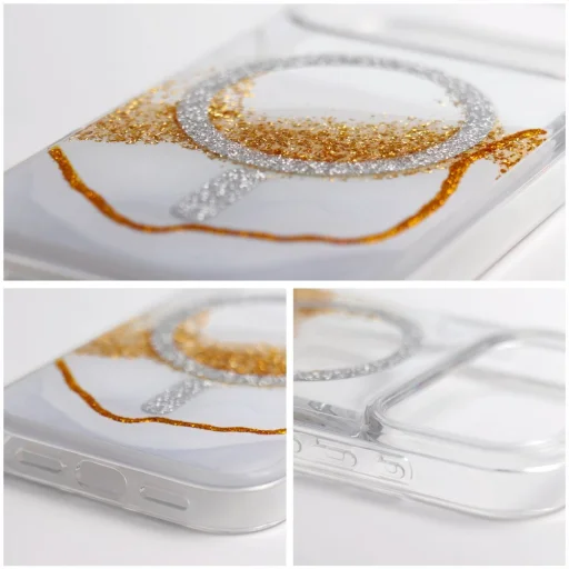 Biely kryt kompatibilný s MagSafe na iPhone 17 Gold - 5