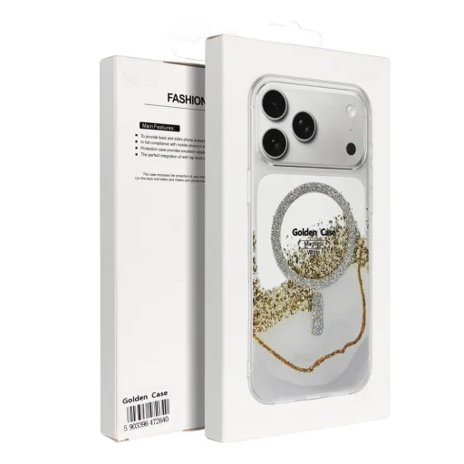 Biely kryt kompatibilný s MagSafe na iPhone 17 Gold - 6
