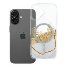 iPhone 17 Arany MagSafe-kompatibilis fehér tok