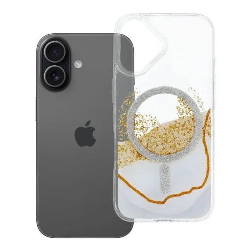 iPhone 17 Arany MagSafe-kompatibilis fehér tok - 1