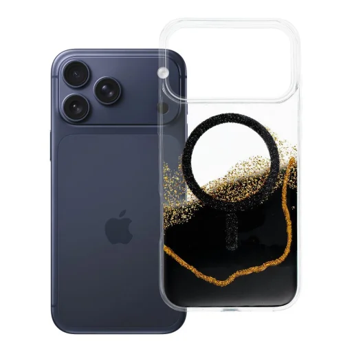 Čierne puzdro Golden pre iPhone 17 Pro Max kompatibilné s MagSafe - 1