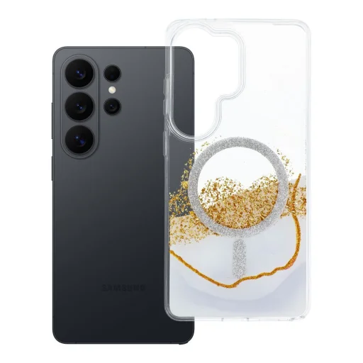 Samsung Galaxy S26 Ultra Golden MagSafe kompatibilný biely obal - 1