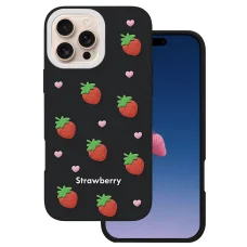 iPhone 16 Pro jahodovo čierne puzdro