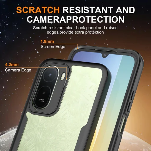 Techsuit - séria ColorVerse 360 + ochrana displeja - Xiaomi Redmi A7 Pro 4G - čierne puzdro - 4