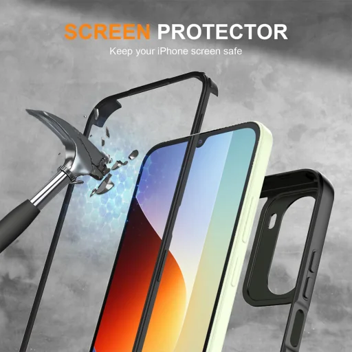 Techsuit - séria ColorVerse 360 + ochrana displeja - Xiaomi Redmi A7 Pro 4G - čierne puzdro - 5