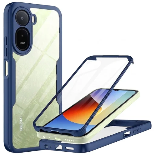 Xiaomi Redmi A7 Pro 4G modré puzdro Techsuit ColorVerse 360 Series + ochranné sklo - 1