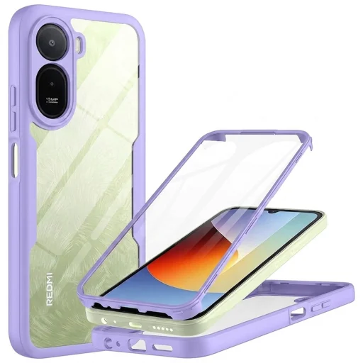 Xiaomi Redmi A7 Pro 4G Fialové Techsuit - ColorVerse 360 Series + Puzdro s ochranou displeja - 1