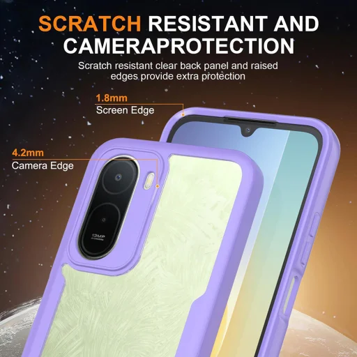 Xiaomi Redmi A7 Pro 4G Fialové Techsuit - ColorVerse 360 Series + Puzdro s ochranou displeja - 4
