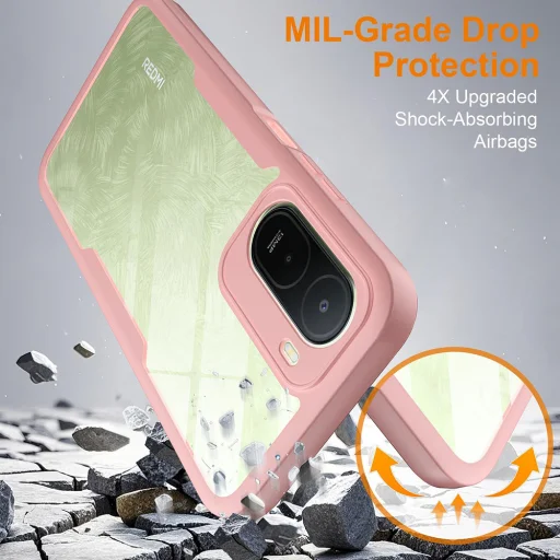 Techsuit - ColorVerse 360 Series flipové puzdro + Tvrdené sklo - Xiaomi Redmi A7 Pro 4G - Ružové puzdro - 6