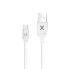 Maxlife USB-A - USB-C kábel 1,5 m 3A biely