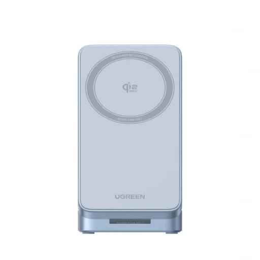 UGREEN W757 (65901) 3 v 1, 25W Qi2, Modrá bezdrôtová nabíjačka, nabíjacia stanica - 4