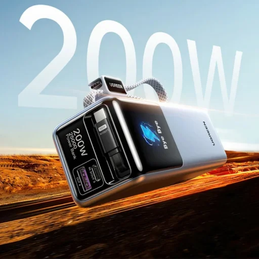 UGREEN PB728 (75702B) powerbanka, 25000 mAh, 200 W, QC + PD, sivá - 5