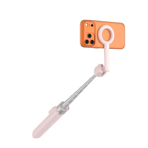 Tech-Protect L10S MagSafe Bluetooth selfie tyč so statívom ružová/sivá - 5