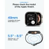 Apple Watch Ultra 1 / 2 / 3 (49 mm) Spigen Lite Fit Pro & edzett üvegfólia matt fekete tok thumbnail