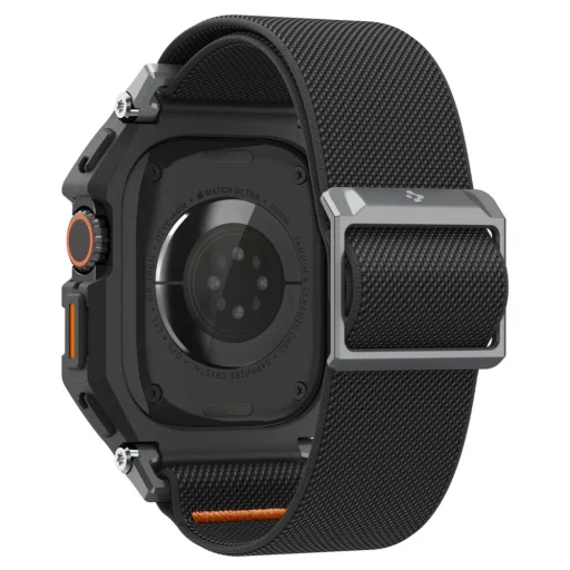 Apple Watch Ultra 1 / 2 / 3 (49 mm) Spigen Lite Fit Pro & tvrdené sklo matné čierne puzdro - 3
