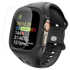 Apple Watch Ultra 1 / 2 / 3 (49 mm) Spigen Liquid Air Pro čierne puzdro a tvrdené sklo