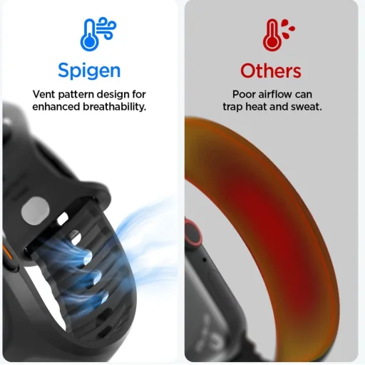 Apple Watch Ultra 1 / 2 / 3 (49 mm) Spigen Liquid Air Pro čierne puzdro a tvrdené sklo - 9