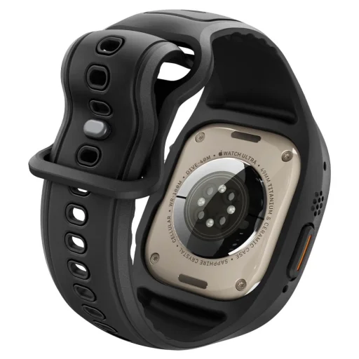 Apple Watch Ultra 1 / 2 / 3 (49 mm) Spigen Liquid Air Pro fekete tok és edzett üvegfólia - 4
