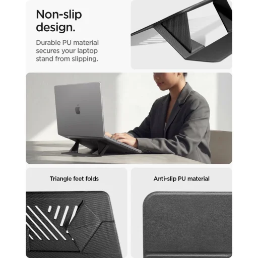 Spigen LD201-S6 SlimFold stojan na notebook vesmírne sivý - 9