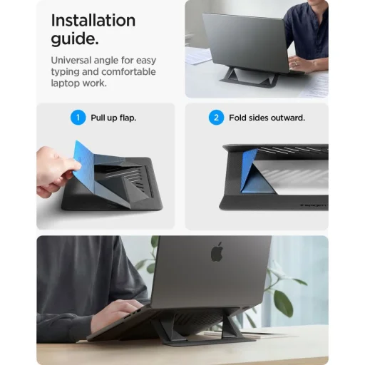 Spigen LD201-S6 SlimFold stojan na notebook vesmírne sivý - 13