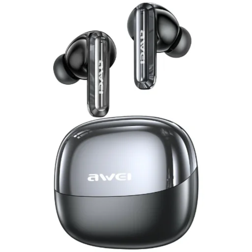 AWEI T229 ANC AI vezeték nélküli bluetooth fülhallgató töltődokkolóval sötétszürke - 1