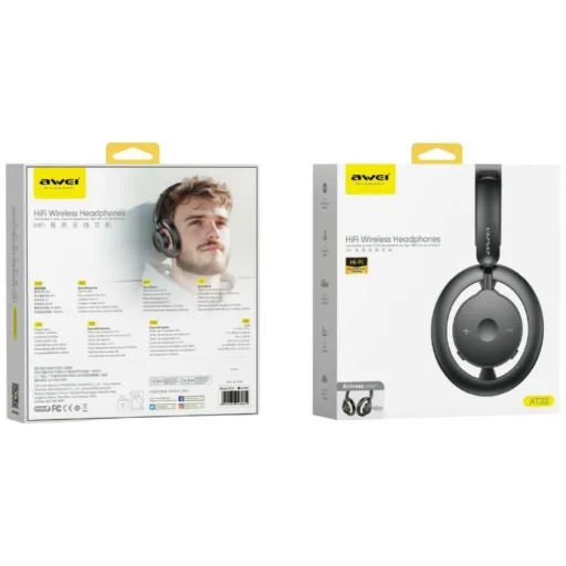 AWEI AT33 vezeték nélküli fekete Bluetooth fejhallgató - 2