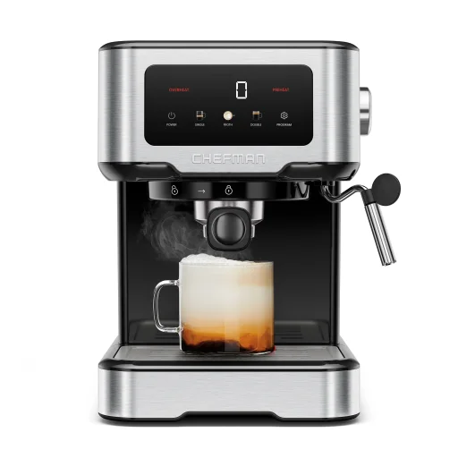 Chefman Easy-Brew digitálny kávovar na espresso - nerezová oceľ - 1