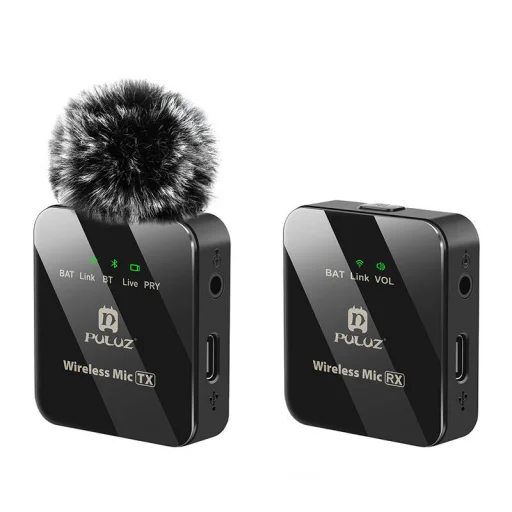 Bezdrôtový prenosný mikrofón PULUZ 1 TX + 1 RX (PU3153B) - 1