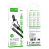 Hoco X125 plochý Type-C–Type-C / iP 2 v 1 USB kábel 3A 60W 1 m čierny thumbnail