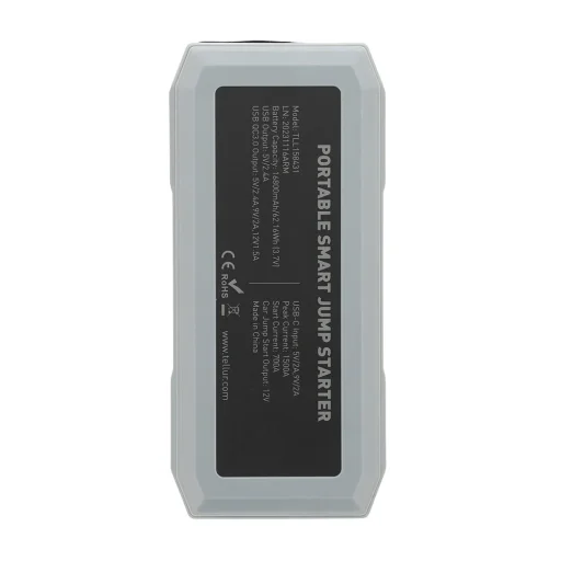 Tellur hordozható autós bikázó, 1500A, power bank, 16800 mAh, LED lámpa - 6