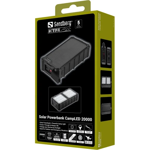 Sandberg 421-24 Solar Powerbank CampLED 20000 - 7