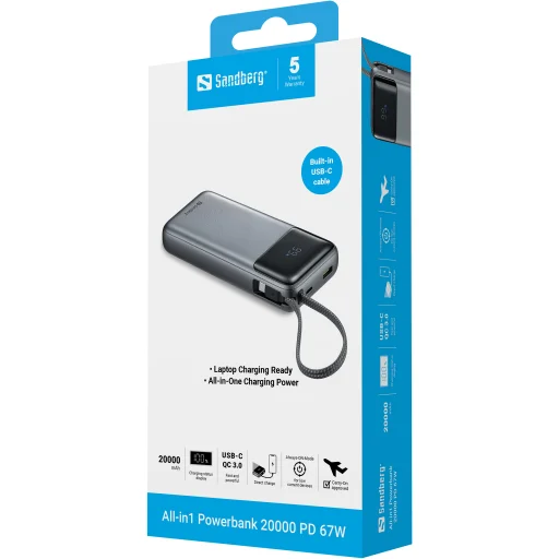 Sandberg 421-29 All-in1 Powerbank 20000 PD67W - 6