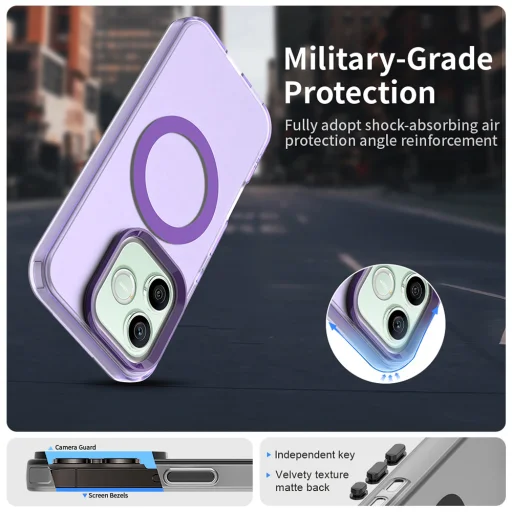 Honor 600 / 600 Pro fialové puzdro Techsuit CandyCase MagSafe - 5