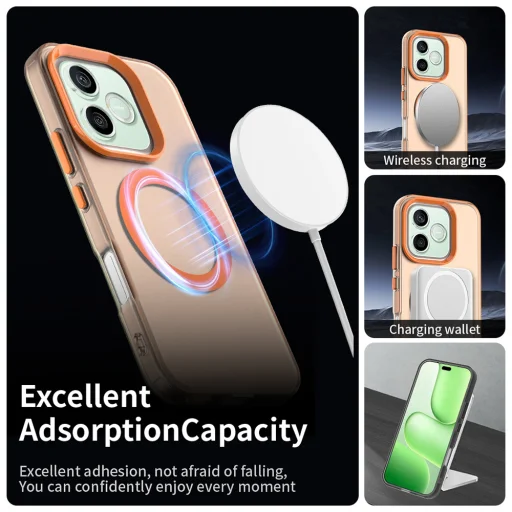 Honor 600 Lite Narancs Techsuit CandyCase MagSafe tok - 5