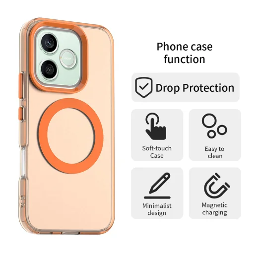 Honor 600 Lite oranžové puzdro Techsuit CandyCase MagSafe - 2