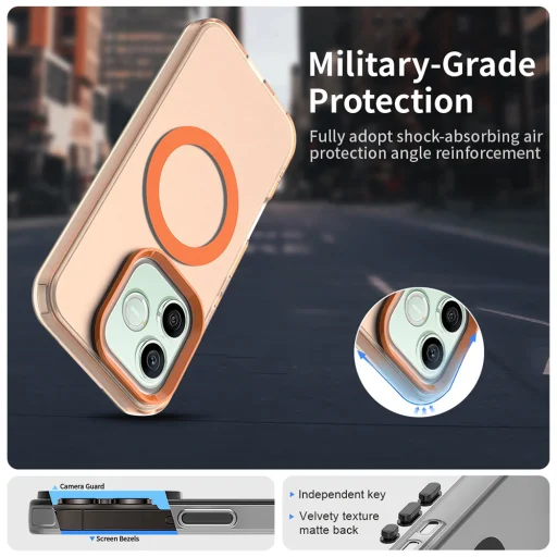 Honor 600 Lite oranžové puzdro Techsuit CandyCase MagSafe - 4