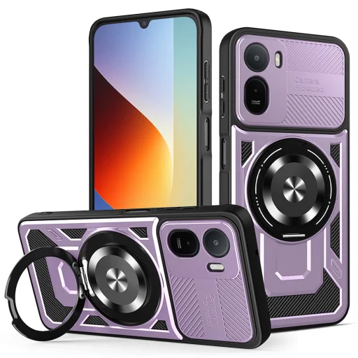 Puzdro Techsuit RuggedCam pre Xiaomi Redmi A7 Pro, fialové - 1