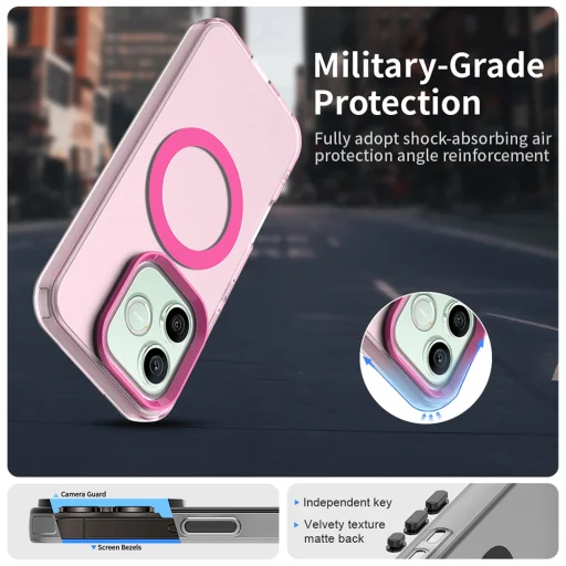 Honor 600 / 600 Pro Pink Techsuit CandyCase MagSafe tok - 4