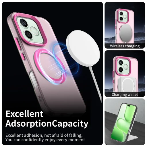 Honor 600 / 600 Pro Pink Techsuit CandyCase MagSafe tok - 6