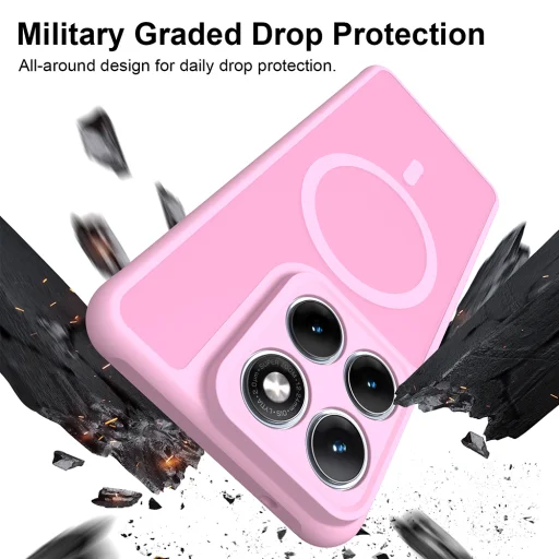 Motorola Edge 70 Fusion Pink Techsuit - HaloFrost II MagSafe tok - 5