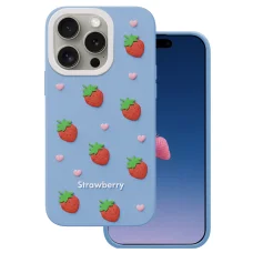 iPhone 14 Pro / iPhone 15 Pro 6,1" Kék eper tok