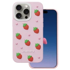 iPhone 15 Pro kryt ružová jahoda