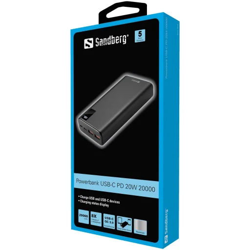 Sandberg 420-59 Powerbank USB-C PD 20W 20000mAh - 2