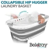 Beldray LA072979PGRYFEU7 Skladací kôš na bielizeň Hip Hugger 37 l, biely/sivý thumbnail