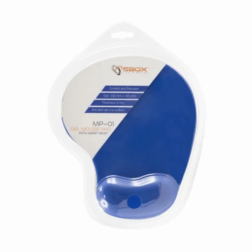 Sbox MP-01BL gélová podložka pod myš modrá - 2