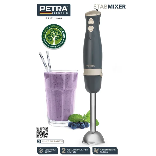 Petra PT5612BGRYVDE ručný mixér modrý/sivý/jemne zlatý - 9