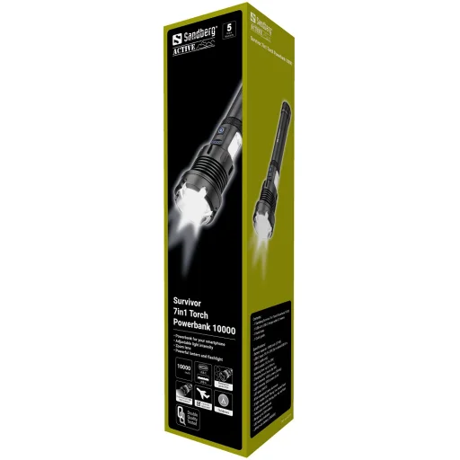 Sandberg 421-09 Survivor 7in1 Torch PB 10000, baterka powerbanka 10000 mAh - 5