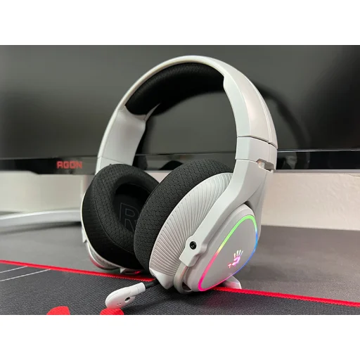 A4Tech 47752 Bloody MR710 RGB vezeték nélküli gamer fejhallgató, szürke - 7
