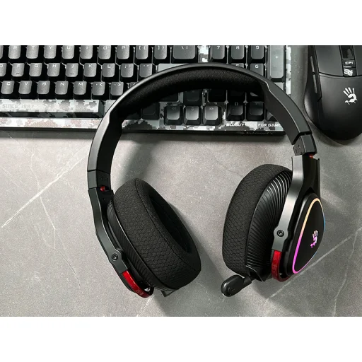 A4Tech 47751 Bloody MR710 RGB bezdrôtové herné slúchadlá, čierne - 10