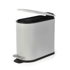 Beldray LA036690GRYPEU7 Slimline pedálový odpadkový kôš v tvare D, 5 litrov, sivý
